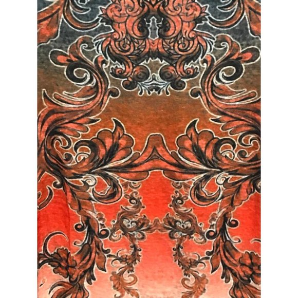 Womens Size Small N by Nancy Yang Multicolor Rococo Print Tee Shirt Top - Picture 2 of 3